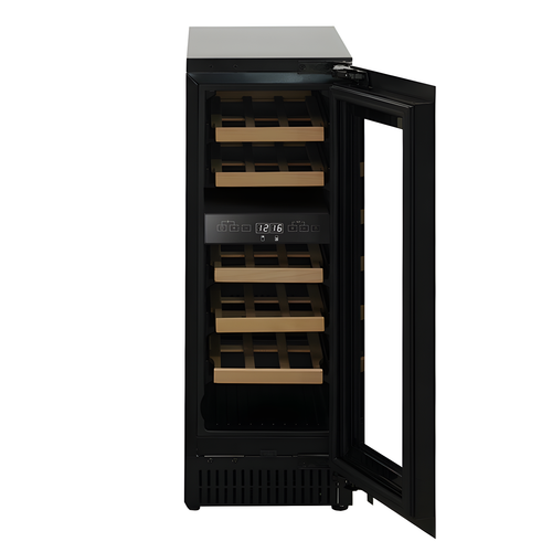 IceKing IKWC305BK - Black 30cm Undercounter Dual Zone Wine Cooler - 18 Bottles
