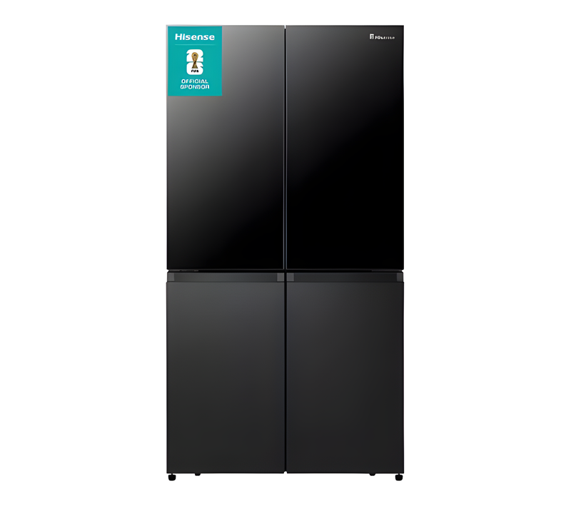 HISENSE RQ5X560SFLEF - Black American Fridge Freezer - 608L Capacity - E Energy Rating