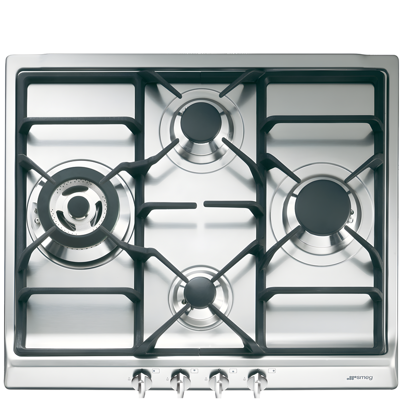 SmegSR60GHS - Stainless Steel Gas Hob - 4 Cooking Zones