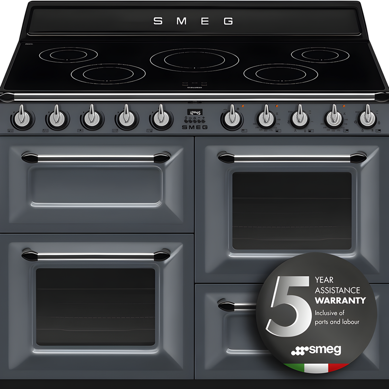 Smeg TR4110IGR2 - Grey 5 Zone Induction Cooker - Steam Assisted cleaning - A energy