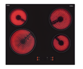 CDA HC6621FR - Black 4 Zone Ceramic Hob