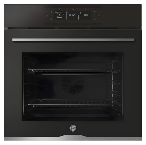 Hoover HO6 S5G3YTX - Black with Stainless Steel Single Oven - 78L - A++ Energy