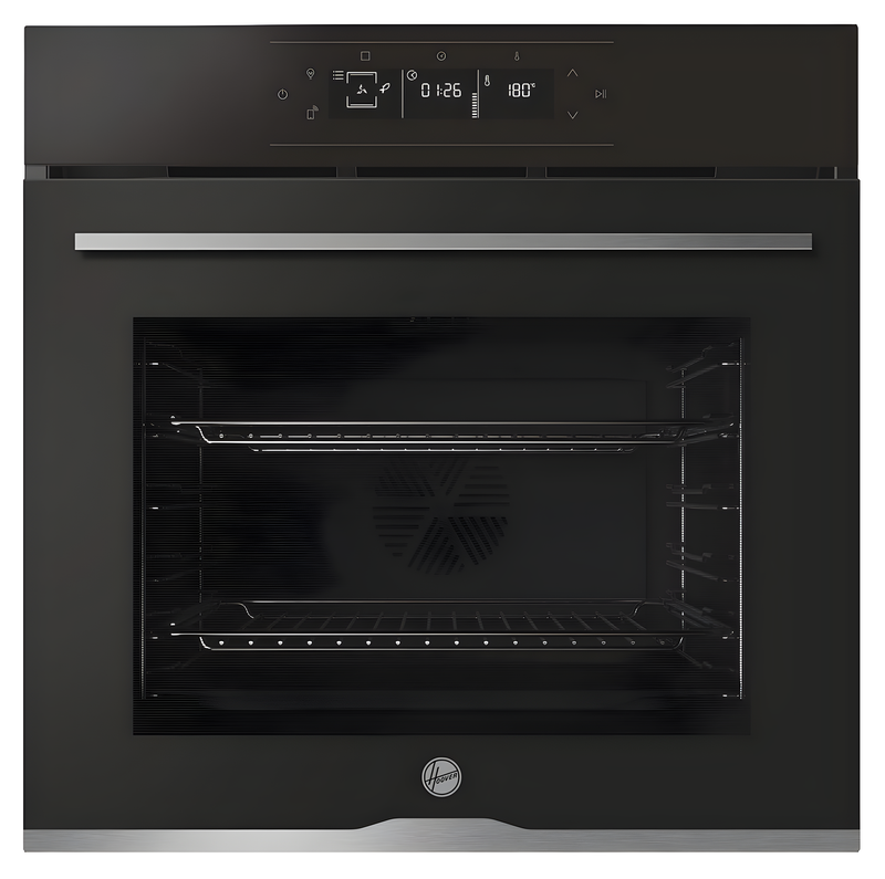 Hoover HO6 S5G3YTX - Black with Stainless Steel Single Oven - 78L - A++ Energy