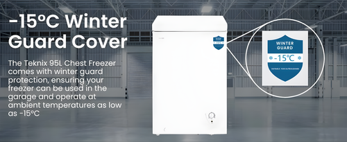 Teknix CH97 - White Chest Freezer - 95L Capacity - E energy