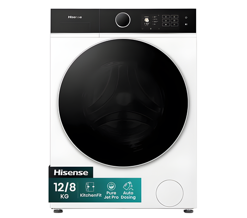 Hisense WD5I1245BWR - White 12KG Washer Dryer - 1400 RPM - D Energy Rating
