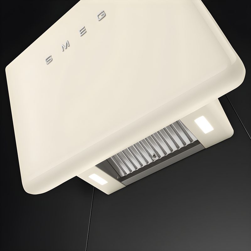 Smeg KFAB84CR - Cream 70cm Chimney Cooker Hood - 605m³/h - A Energy
