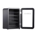 Teknix UC255LRGB - Black Under Counter Glass Door Fridge - 115L Capacity - F Energy
