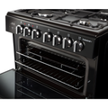 Rangemaster PROPL60DFFBL/C - Black/Chrome Dual Fuel Cooker - Double Oven - A Rated