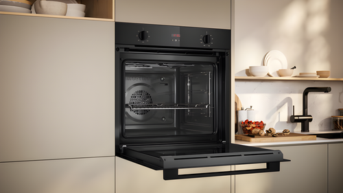 NEFF B1DCC0AK3B - Black Single Oven - 71L Built-In - A+ Energy