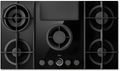 Elica NT-FLAME-EVO-BL - Black Venting Hob - 90cm 4 Zones - A Rated