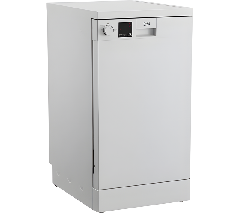 BEKO DVS04X20W - White Slimline Freestanding Dishwasher - 10 Place Settings - E Energy