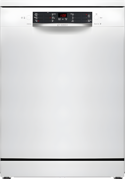 Bosch SMS26AW08G Series 2 Freestanding Dishwasher 60cm White E energy