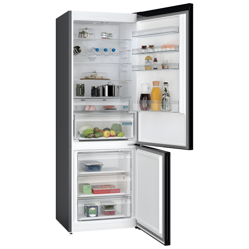 Siemens KG49NXXCF - Black Stainless Steel 70/30 Fridge Freezer - No Frost - 440L Capacity - C Energy Rating