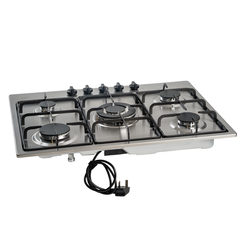 CDA SCG070SS - Stainless Steel 70cm Gas Hob - 5 Burners with Triple Wok Burner