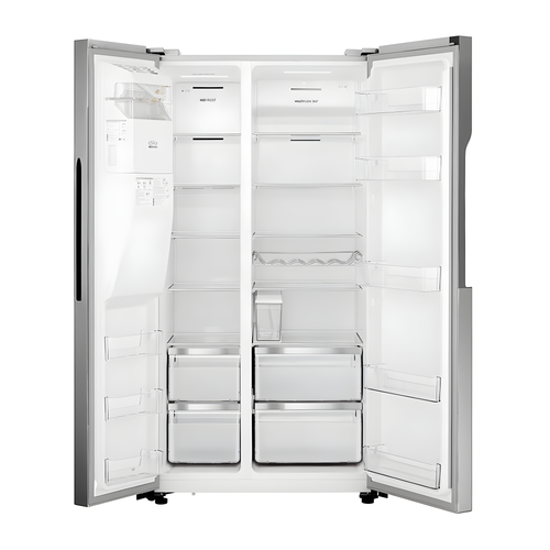 Teknix THSBS1791INX - Silver American Frost Free Fridge Freezer - E energy