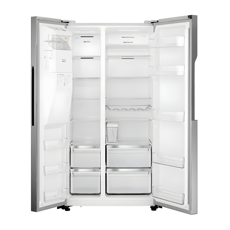 Teknix THSBS1791INX - Silver American Frost Free Fridge Freezer - E energy