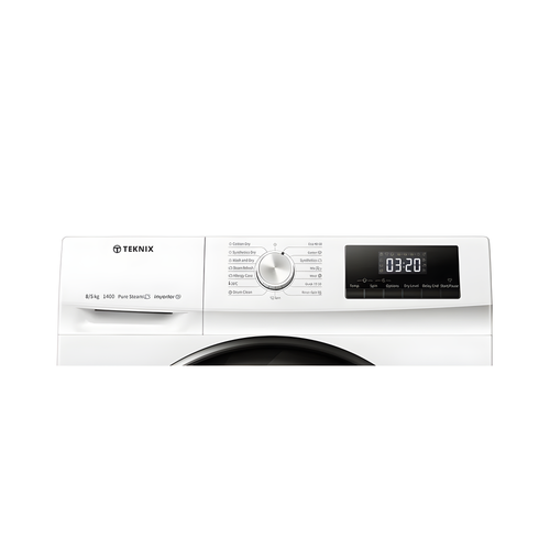 Teknix TK2WD8514HW - White 8KG/5KG Washer Dryer - Freestanding - 2 Year Warranty