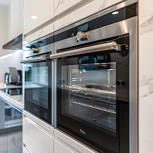 Single electric oven installation