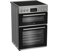 BEKO FDC6731S - Silver 60cm Freestanding Electric Ceramic Cooker - 69L Main Oven - A Energy