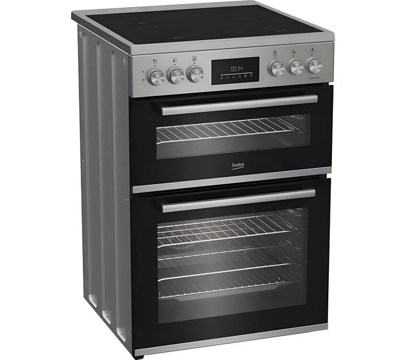BEKO FDC6731S - Silver 60cm Freestanding Electric Ceramic Cooker - 69L Main Oven - A Energy