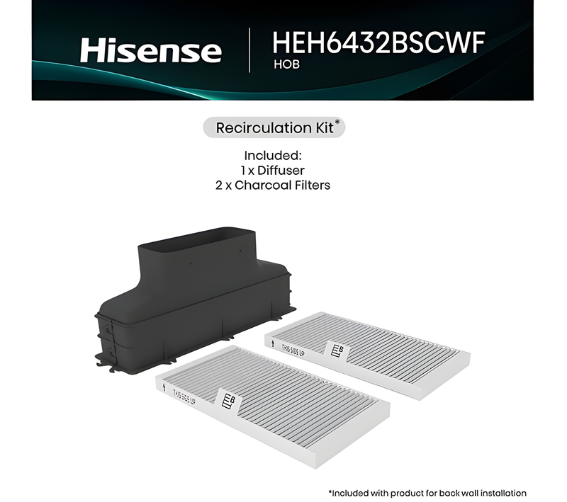 HisenseHEH6432BSCWF - Black Vented Induction Hob - 4 Zones