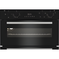 Indesit DUI 10D B - Black Built Under Double Oven - 48L + 36L - A++ Energy