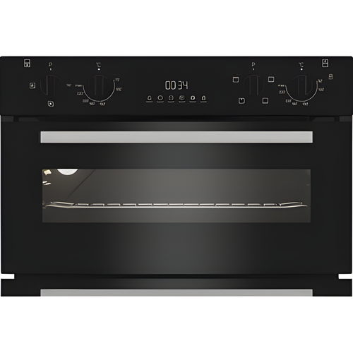 Indesit DUI 10D B - Black Built Under Double Oven - 48L + 36L - A++ Energy