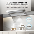 Hisense CH6T10BXUK - Stainless Steel Telescopic Cooker Hood - 335 m3/h Extraction Rate - B energy