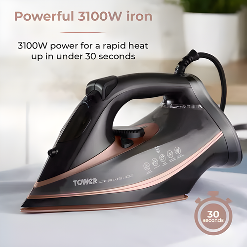 Tower T22013 - Blush Pink/Purple CeraGlide Iron - 3100W