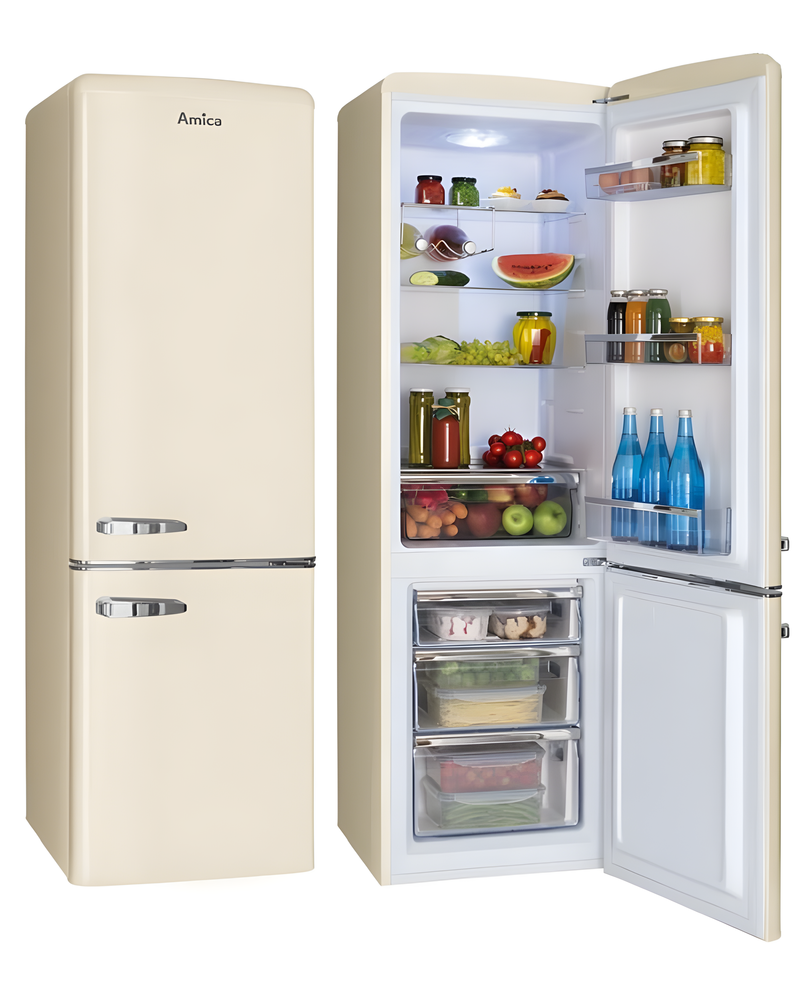 Amica FKR29653C- Beige 70/30 Fridge Freezer - 244L - E Rated