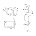 Smeg FMI325XUK - Stainless Steel Microwave - 25 Litres