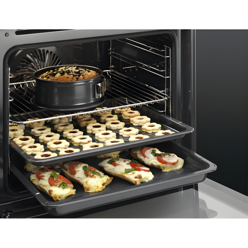 AEG BEX535A61B - Black Built in Electric Single Oven - Aqua cleaning - A+ energy