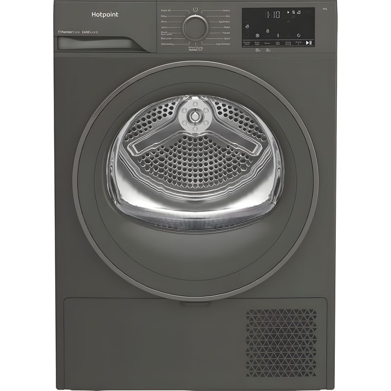 Hotpoint C HSD 84M GG UK - Grey 8KG Tumble Dryer - Heat Pump - C Energy