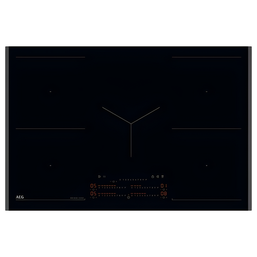 AEG SK85IM0XFB - Black 80cm Induction Hob - Double Bridge - 5 Zones