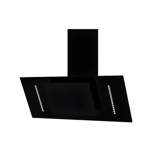 Cata UBARUNW9 - Black 90cm Glass Cooker Hood - B Energy Rating