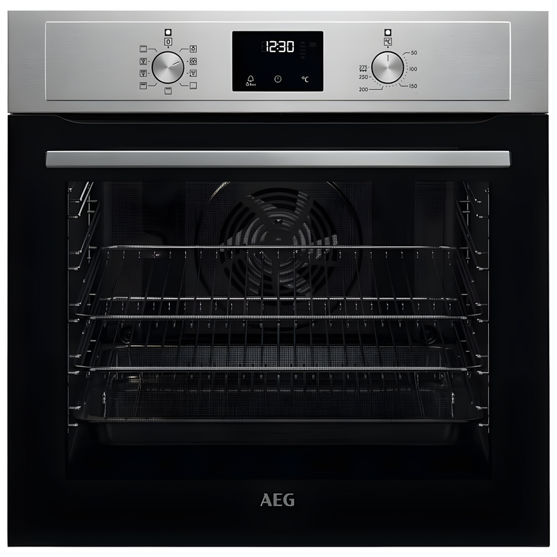 AEG BEX33501EM - Stainless steel Built in Electric Single Oven - Steam Assisted cleaning - A energy