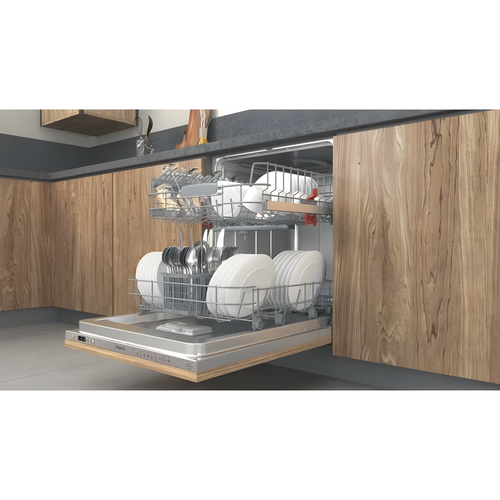 Hotpoint HP2IFC14BN6UK - Black Integrated Dishwasher - 14 Place Settings - C Energy