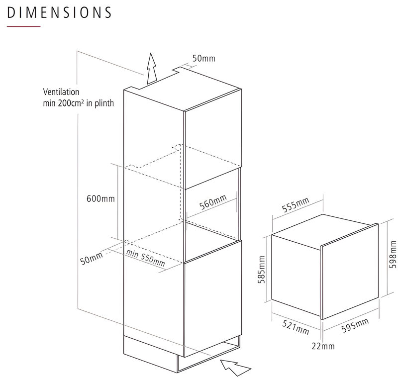 Caple WC6100BG - Black Glass Wine Cooler - 30 Bottles - G Rated