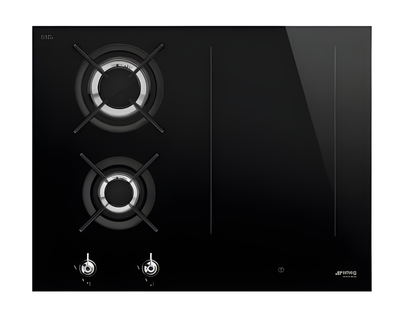 Smeg PM3643D - Black 4 Zone Mixed Fuel Hob