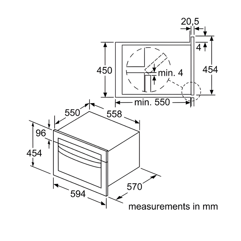 Bosch CMA583MS0B Built-in Combination Microwave - Stainless Steel