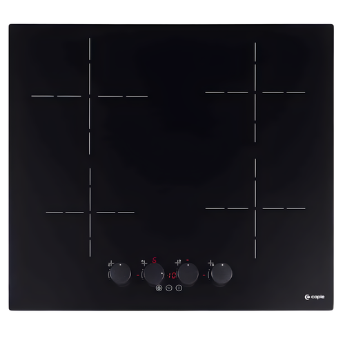 Caple C8400i - Black 59cm Induction Hob - 4 Zones - Dial Control