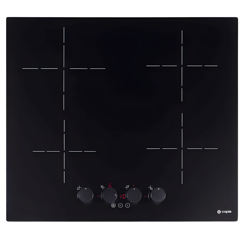 Caple C8400i - Black 59cm Induction Hob - 4 Zones - Dial Control