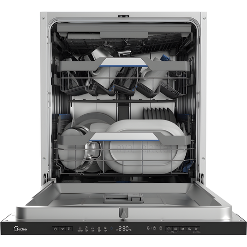 Midea MDWEB1403M(B)-WA-UK - Aluminium Fully Integrated Dishwasher - 14 Place Settings - C Energy