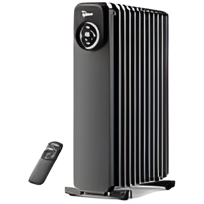 Midea MHO231R11BPB - Black Oil Filled Radiator - 11 Fins 2300W - Remote Control & LED Screen