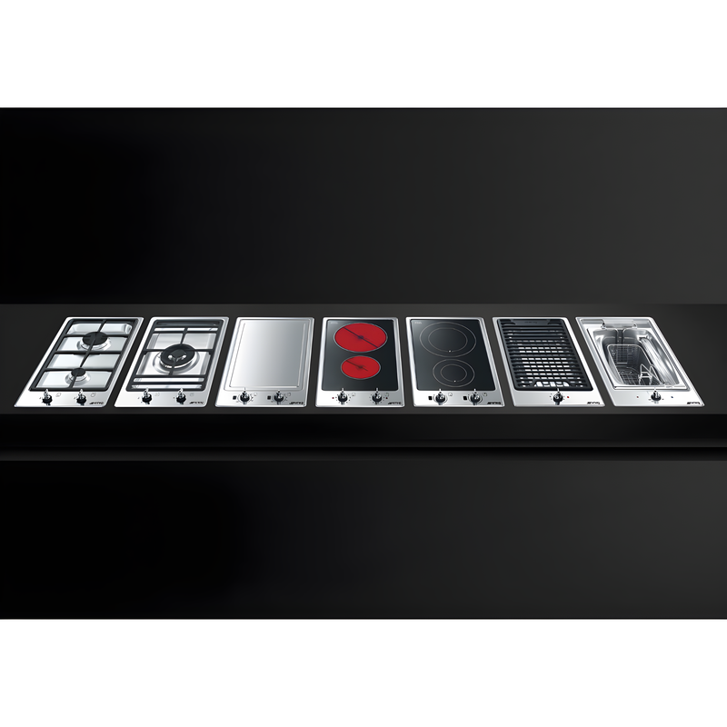 Smeg PGF30B - Stainless Steel Lava Stone Grill - 31cm Width