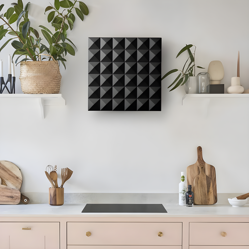 Caple PYR600 - Black Wall Cooker Hood - 610m3/h, 4 Speeds, Dimmable Lights - A energy