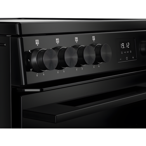 Belling BEL FSA VISION 60Ei 444412058 - Black Induction Electric Cooker - Double Oven - A Rated