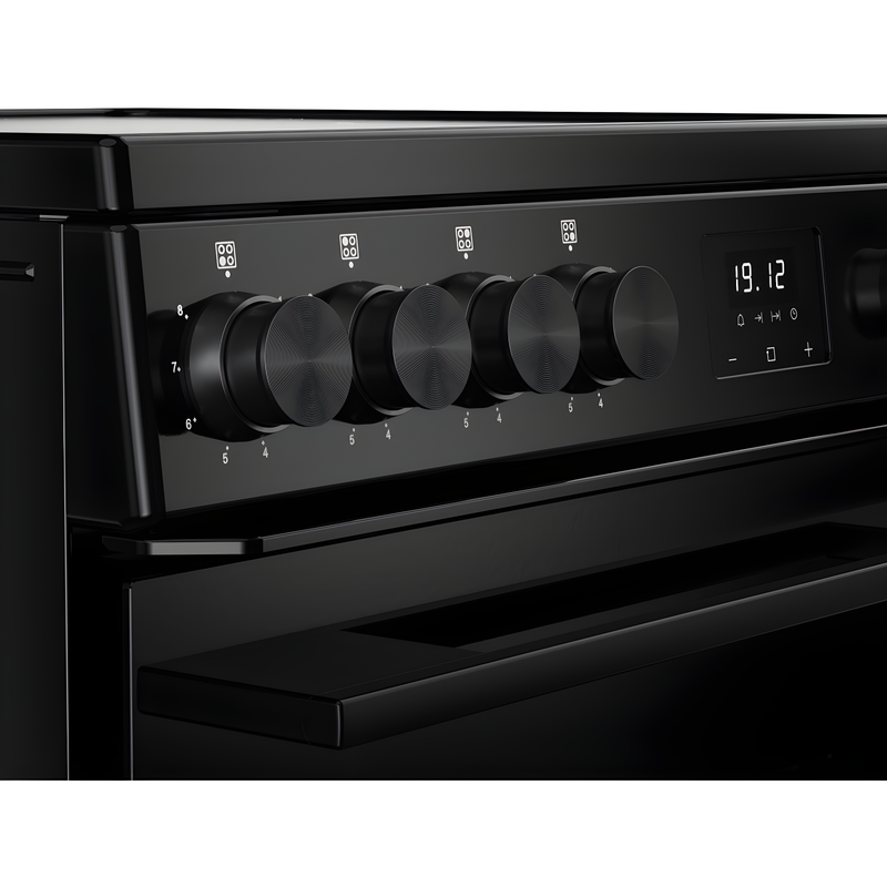 Belling BEL FSA VISION 60Ei 444412058 - Black Induction Electric Cooker - Double Oven - A Rated