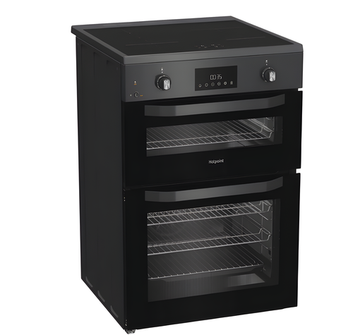 Hotpoint HDE6IDC2SA - Anthracite Electric Cooker - 75L + 38L Dual Cavity - A Rated