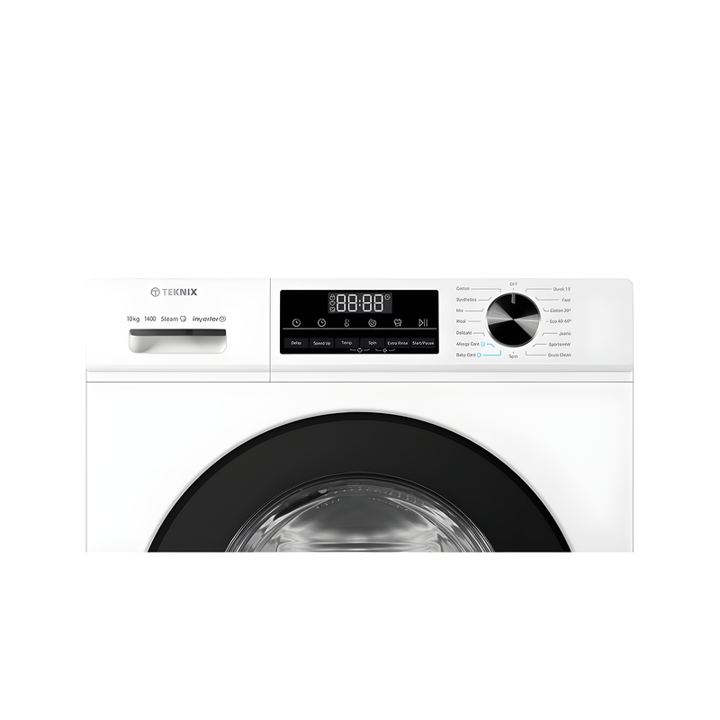 Teknix TK3W1014XW - White 10KG Washing Machine - 1400 RPM - A energy